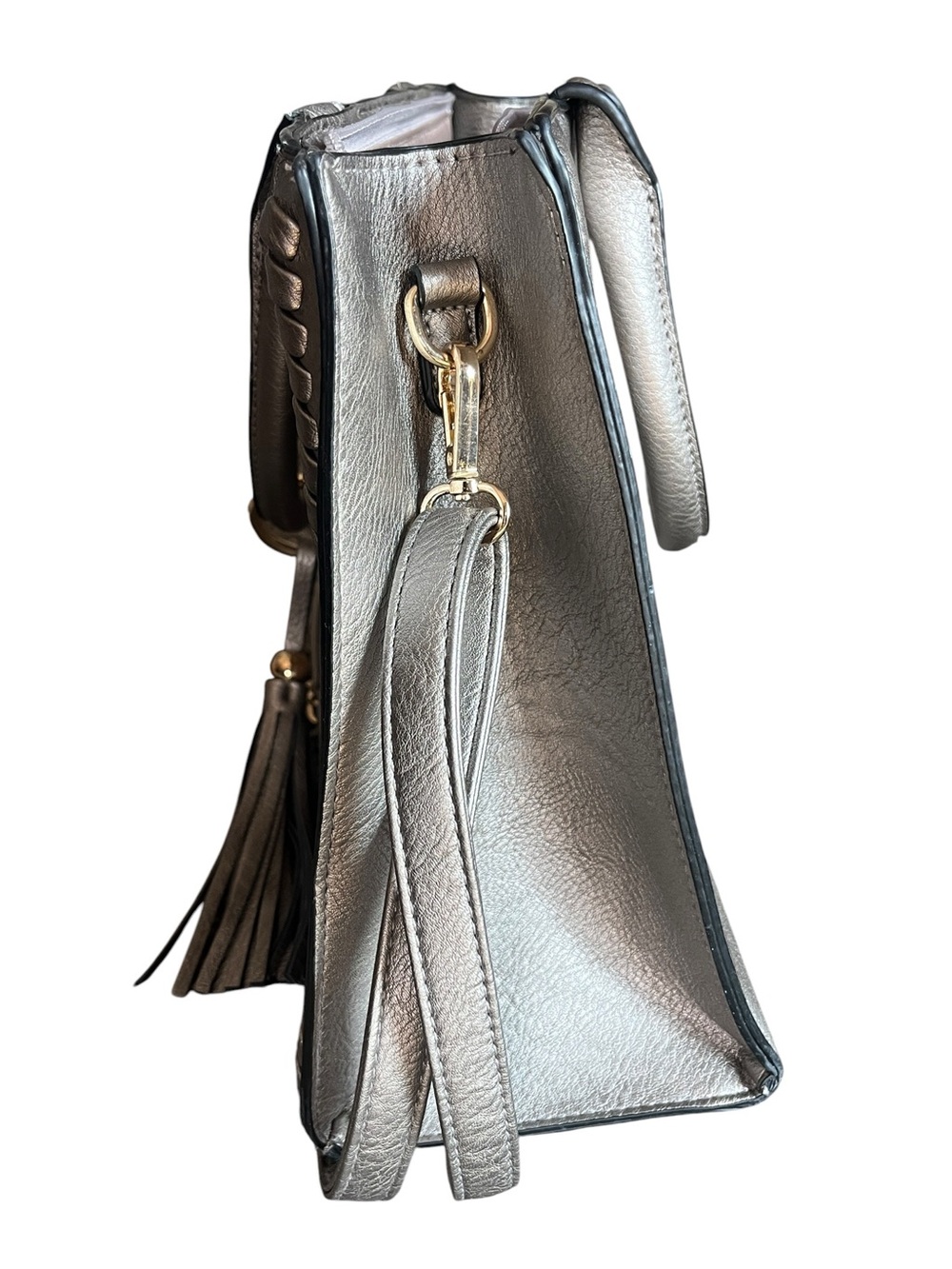 Dasein Handbag Vegan Leather Tassel Shoulder Bag Work Tote with Long Strap - Picture 11 of 11
